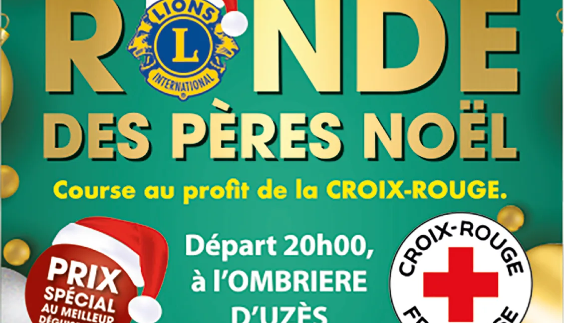 Ronde des pères Noël d'Uzès | Marche solidaire