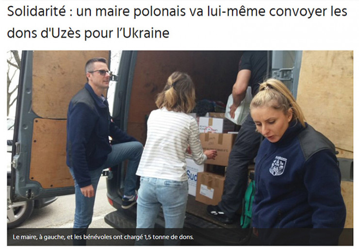08/04 | Solidarité : un maire polonais va lui-même convoyer les dons d'Uzès pour l'Ukraine