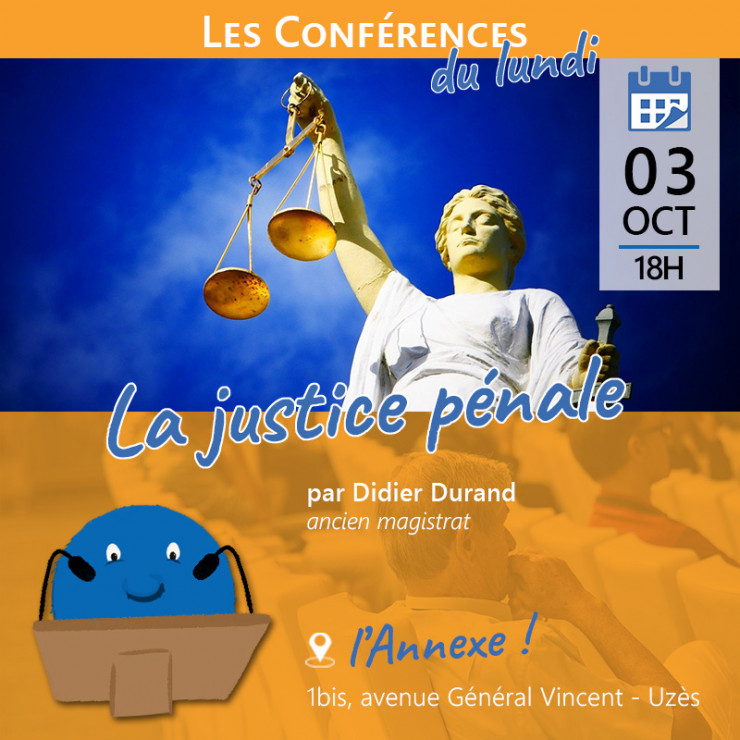 03 octobre | Conférences du lundi : La justice pénale