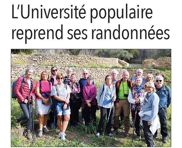 06/10 | L'Université Populaire reprend ses randonnées