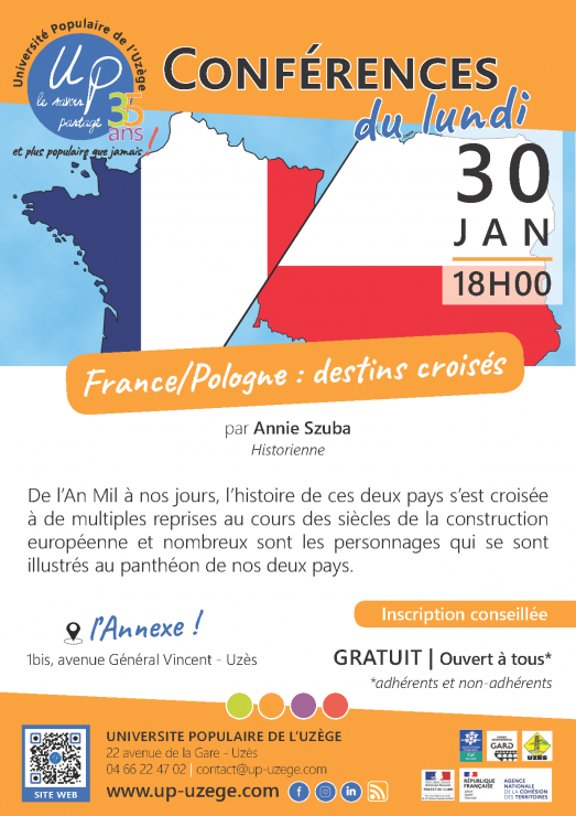30 janvier | Conférence du lundi  France/Pologne : destins croisés