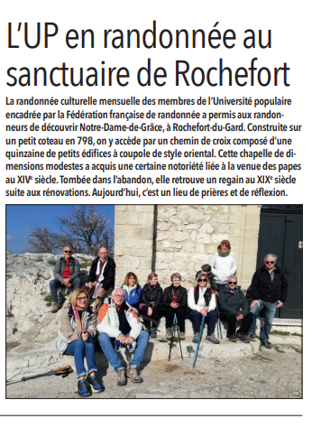 16/02 | Randonnée culturelle - Rochefort du Gard