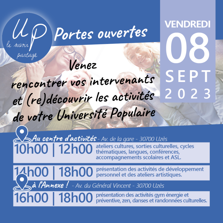 08 septembre | PORTES OUVERTES