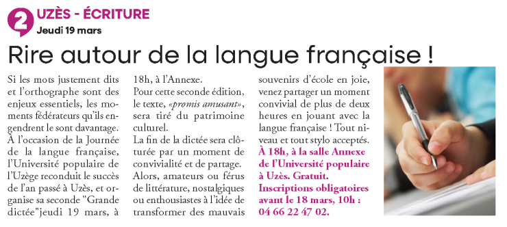 Autour de la langue Francaise !